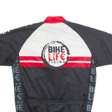 MARCELLO BERGAMO Cycling Zip Up Mens Jersey Black High Neck M