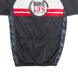 MARCELLO BERGAMO Cycling Zip Up Mens Jersey Black High Neck M