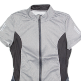 CRIVIT Cycling Zip Up Womens Jersey Grey High Neck M