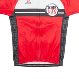 MARCELLO BERGAMO Cycling Zip Up Mens Jersey Red High Neck S