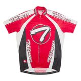 THOEMUS Cycling Zip Up Mens Jersey Red High Neck 3XL