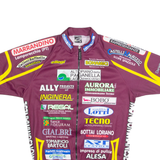 ELLEGI SPORT Cycling Zip Up Mens Jersey Maroon High Neck M