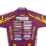 ELLEGI SPORT Cycling Zip Up Mens Jersey Maroon High Neck M