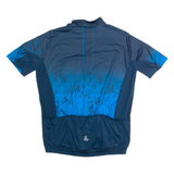 LOFFLER Cycling Zip Up Mens Jersey Blue High Neck XL