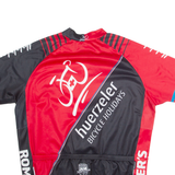 Cycling Zip Up Mens Jersey Red High Neck XL
