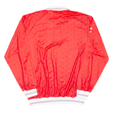Mens Polo Shirt Red Long Sleeve XL