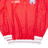 Mens Polo Shirt Red Long Sleeve XL