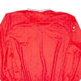 Mens Polo Shirt Red Long Sleeve XL