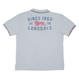 LONSDALE Mens Polo Shirt Grey XL
