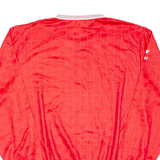 Mens Polo Shirt Red Long Sleeve L