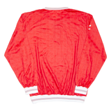 Mens Polo Shirt Red Long Sleeve L