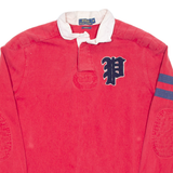 POLO RALPH LAUREN Custom Fit Mens Polo Shirt Red Long Sleeve M