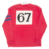 POLO RALPH LAUREN Custom Fit Mens Polo Shirt Red Long Sleeve M