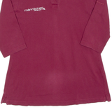 ENGELBERT STRAUSS Womens Polo Shirt Maroon 3/4 Sleeve M