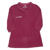 ENGELBERT STRAUSS Womens Polo Shirt Maroon 3/4 Sleeve M