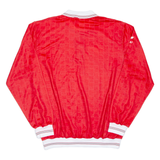 Mens Polo Shirt Red Long Sleeve XL