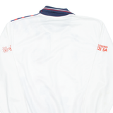 Mens Polo Shirt White Long Sleeve M