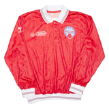 Mens Polo Shirt Red Long Sleeve S