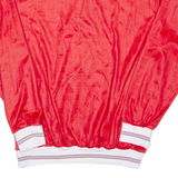 Mens Polo Shirt Red Long Sleeve S