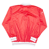 Mens Polo Shirt Red Long Sleeve M
