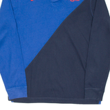 NIKE Mens Polo Shirt Blue Long Sleeve M