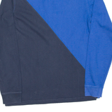 NIKE Mens Polo Shirt Blue Long Sleeve M