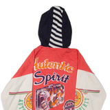 Womens Jacket Pink Hooded Crazy Pattern L