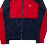 TOMMY HILFIGER Womens Track Jacket Red Colourblock S