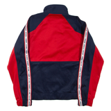 TOMMY HILFIGER Womens Track Jacket Red Colourblock S