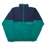 Mens Track Jacket Green Colourblock L