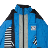 Mens Track Jacket Blue Colourblock XL