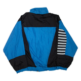 Mens Track Jacket Blue Colourblock XL