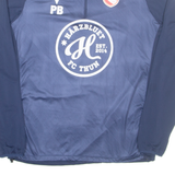 MACRON FC Thun Switzerland Mens Football Shirt Jersey Blue 1/4 Zip XL
