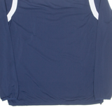 MACRON FC Thun Switzerland Mens Football Shirt Jersey Blue 1/4 Zip XL