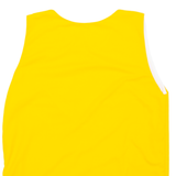 ATHLETES Basketball Mens Vest Yellow Sleeveless V-Neck S