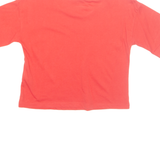 ADIDAS Cropped Womens T-Shirt Red UK 10