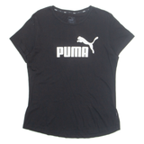 PUMA Womens T-Shirt Black UK 14