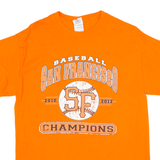 GILDAN Baseball San Francisco Mens T-Shirt Orange USA M