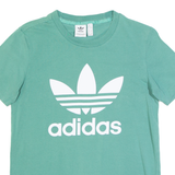 ADIDAS Womens T-Shirt Green UK 8