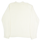 CRICKET LANE Womens Jumper Cream High Neck 80s Tight Knit UK 26