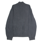 NAUTICA Mens Jumper Grey Button Neck Tight Knit XL