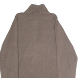 NAUTICA Mens Jumper Brown 1/4 Zip Tight Knit M
