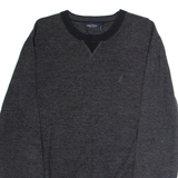 NAUTICA Mens Jumper Grey Crew Neck Tight Knit L