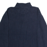 CHAPS Mens Jumper Blue 1/4 Zip Tight Knit XL