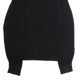 NAUTICA Mens Patterned Jumper Black Argyle Crew Neck Tight Knit M