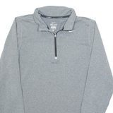 NIKE Mens Sweatshirt Grey 1/4 Zip S