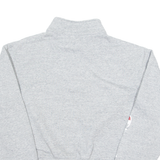 CHAMPION Womens Sweatshirt Grey 1/4 Zip M