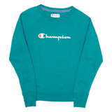 CHAMPION Womens Sweatshirt Blue S