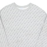CHAMPION REVERSE WEAVE All Over Print Mens Sweatshirt Grey M