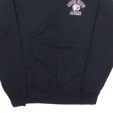 CHAMPION ECO Mens Sweatshirt Black 1/4 Zip USA M